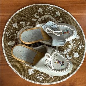 Genuine leather moccasins/clogs